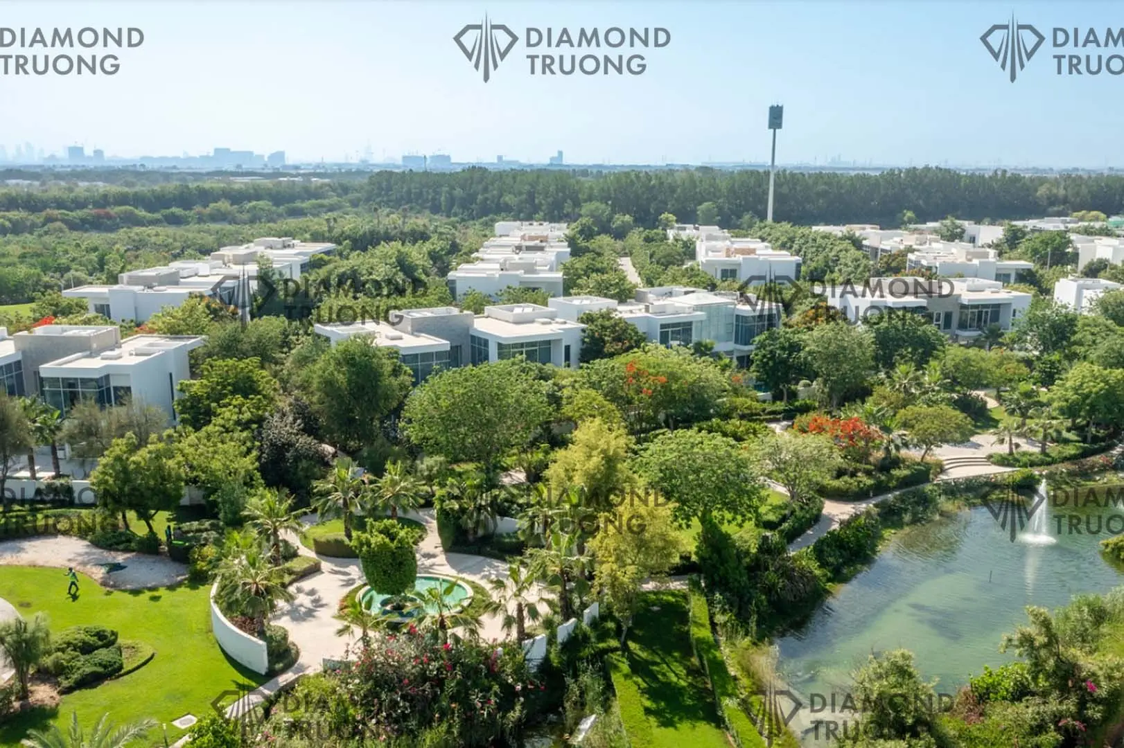 Al Barari greeny aerial view