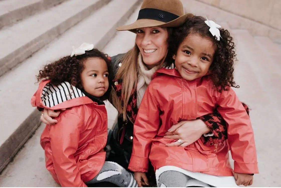 Diamond Truong with her two cute little daughters