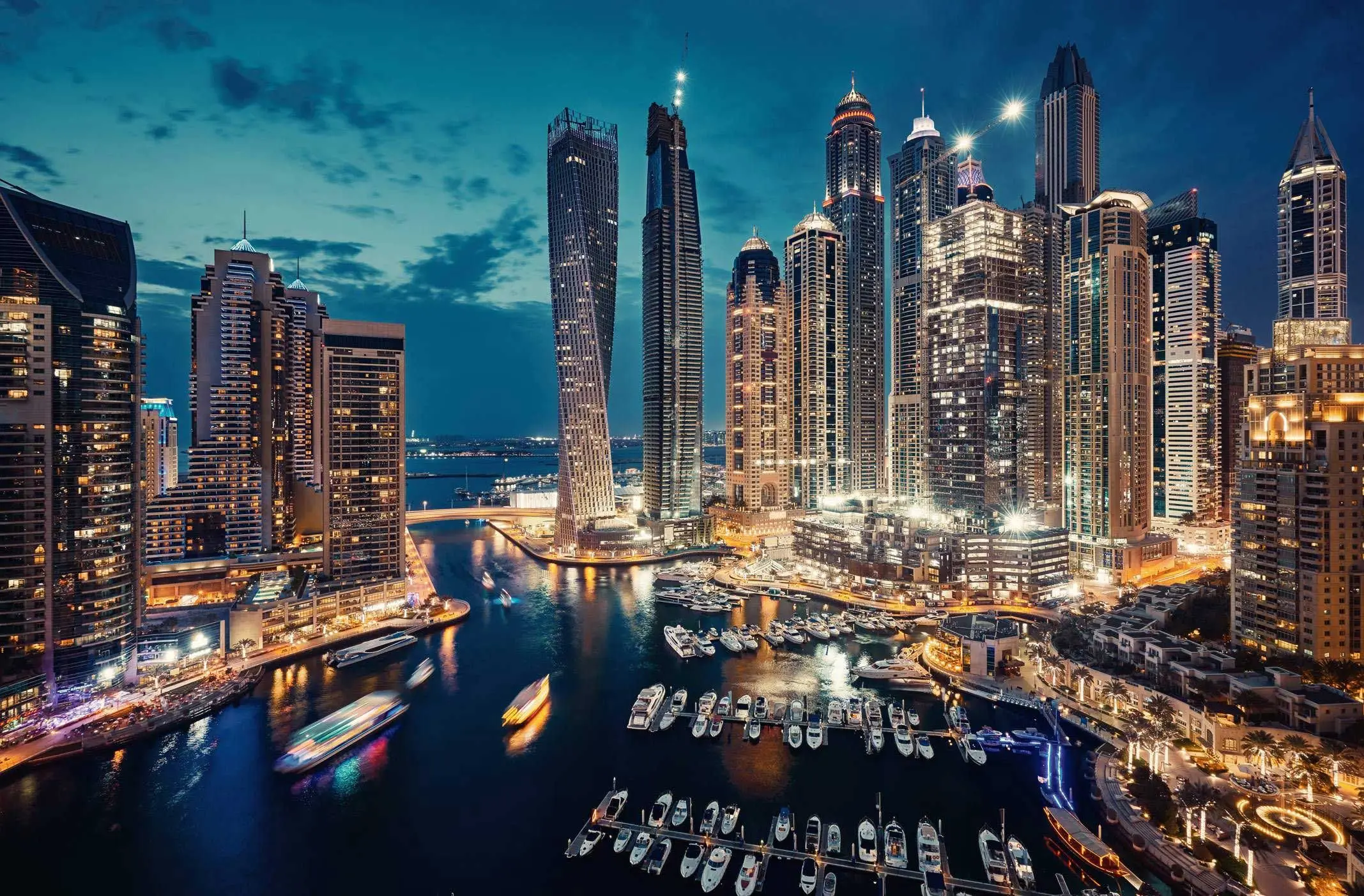 Dubai Marina Aerial View