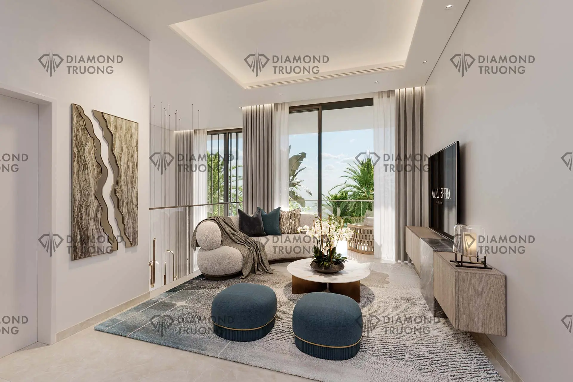 Nad Al Sheba Gardens Living room