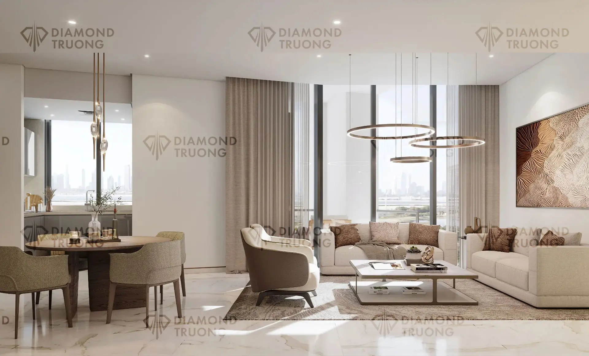 Skyscape Aura Living And Dining Area
