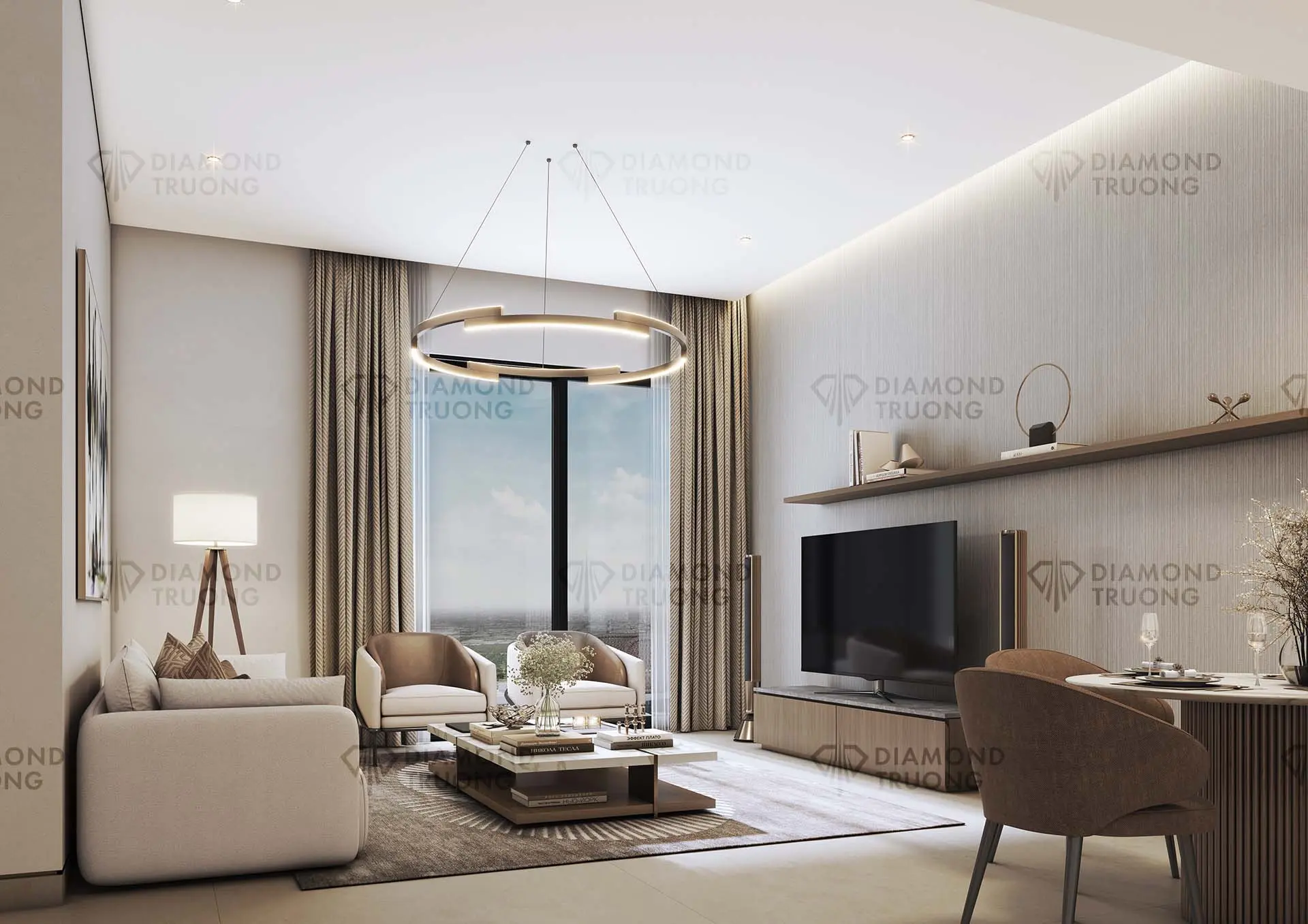 Skyvue Solair Living And Dining Area