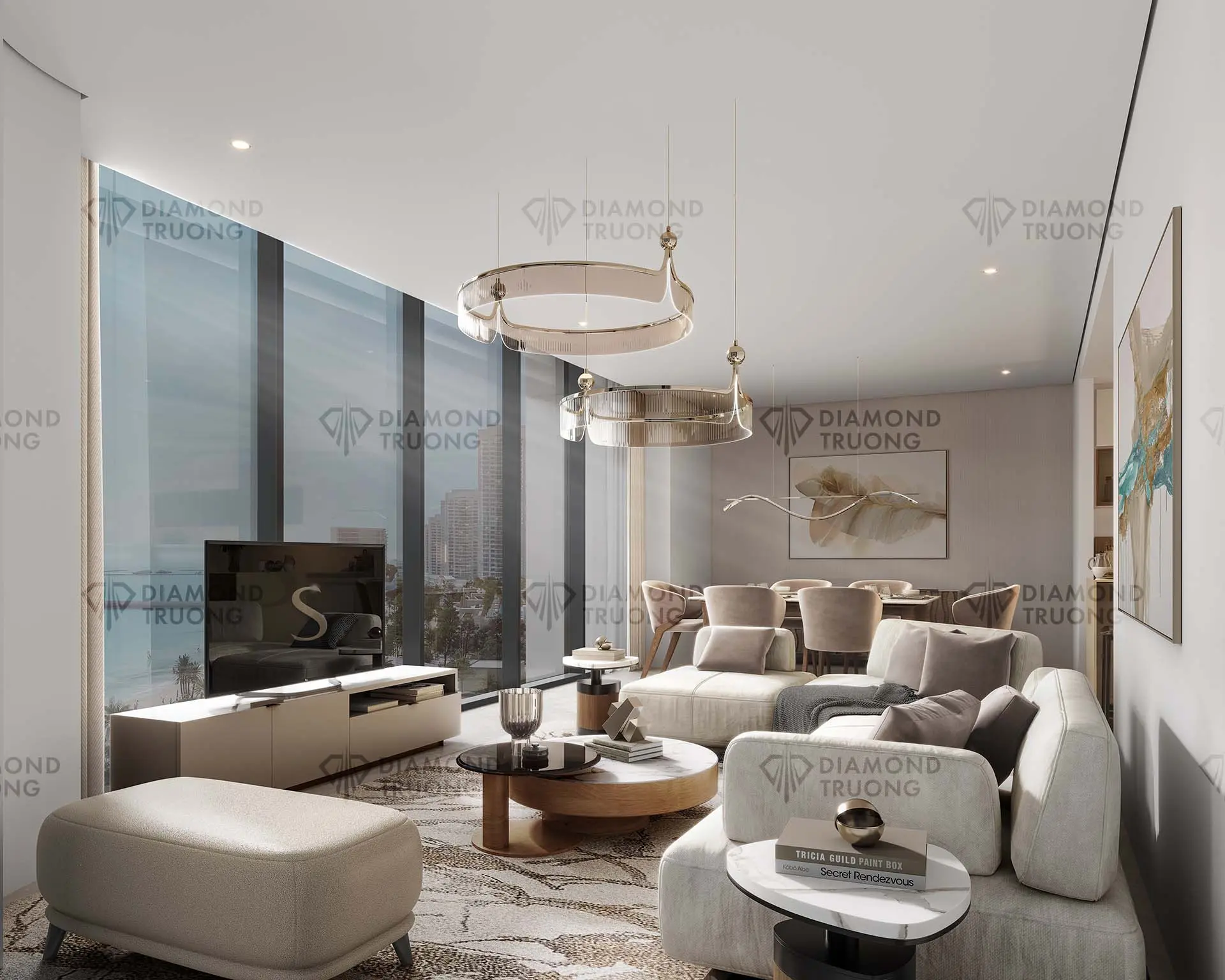 Sobha Aquamont Living And Dining Area