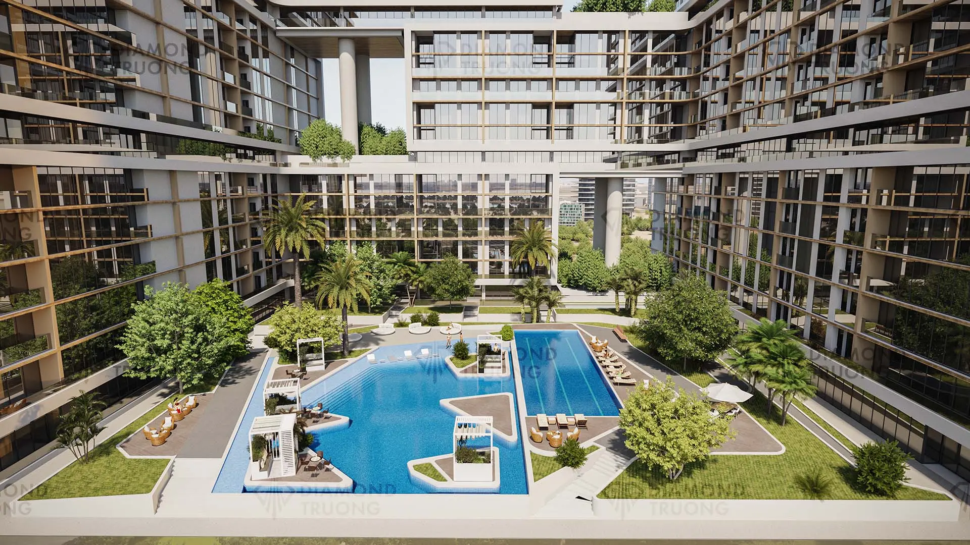 Sobha One Courtyard Shot
