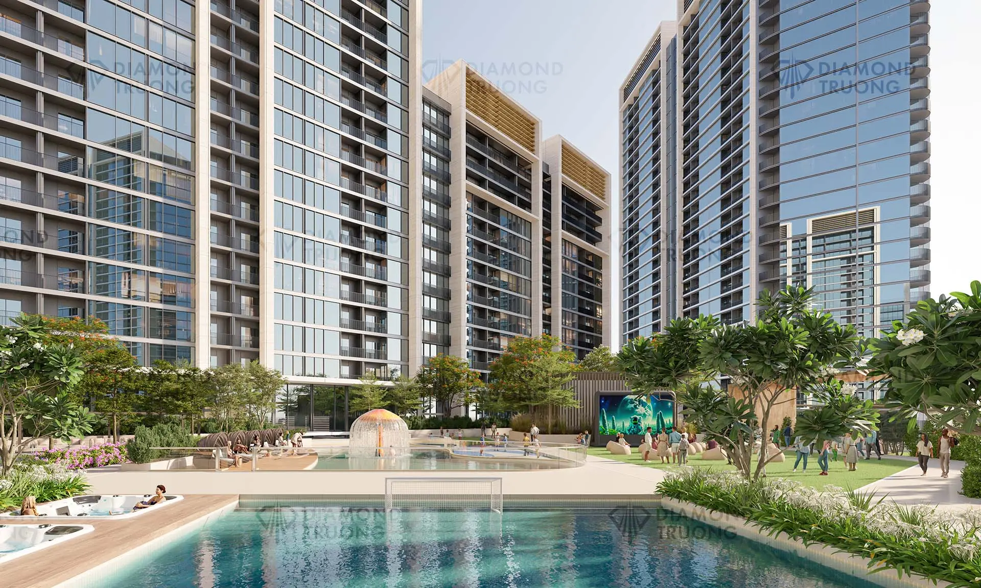 Sobha Orbis Pool Area