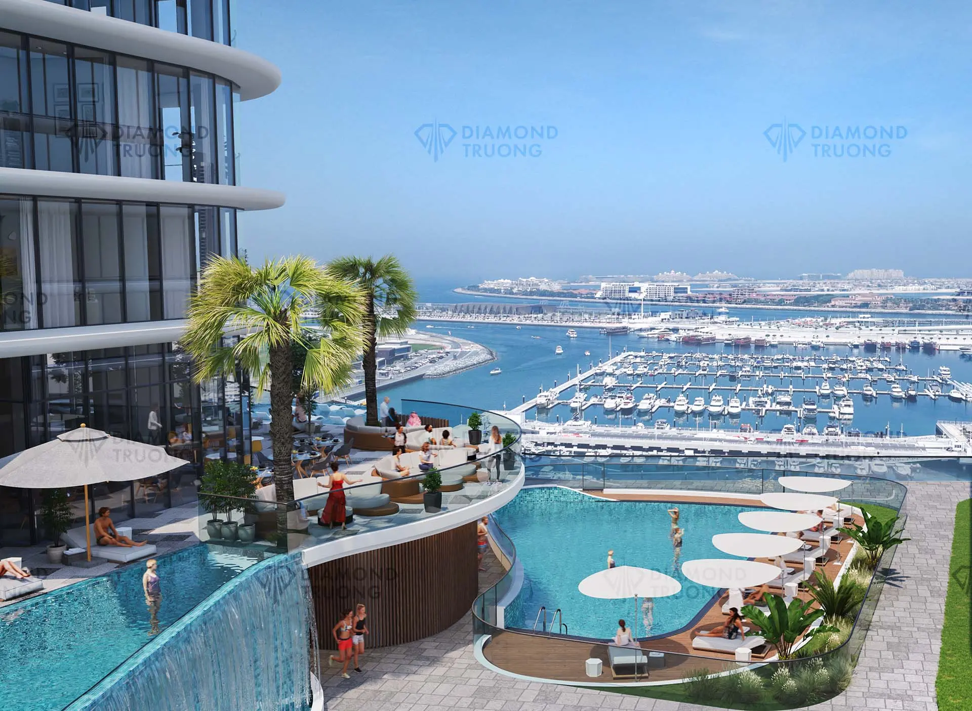 Sobha Seahaven Tower B Pool Area