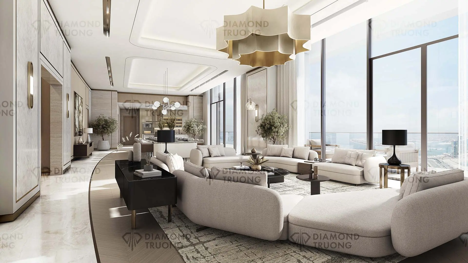Sobha Seahaven Tower C Living Area