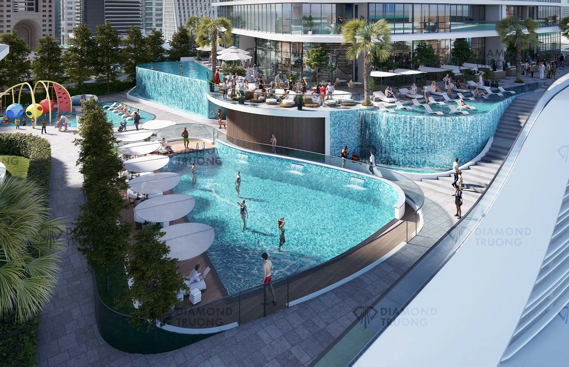 Sobha Seahaven Tower C Pool Area