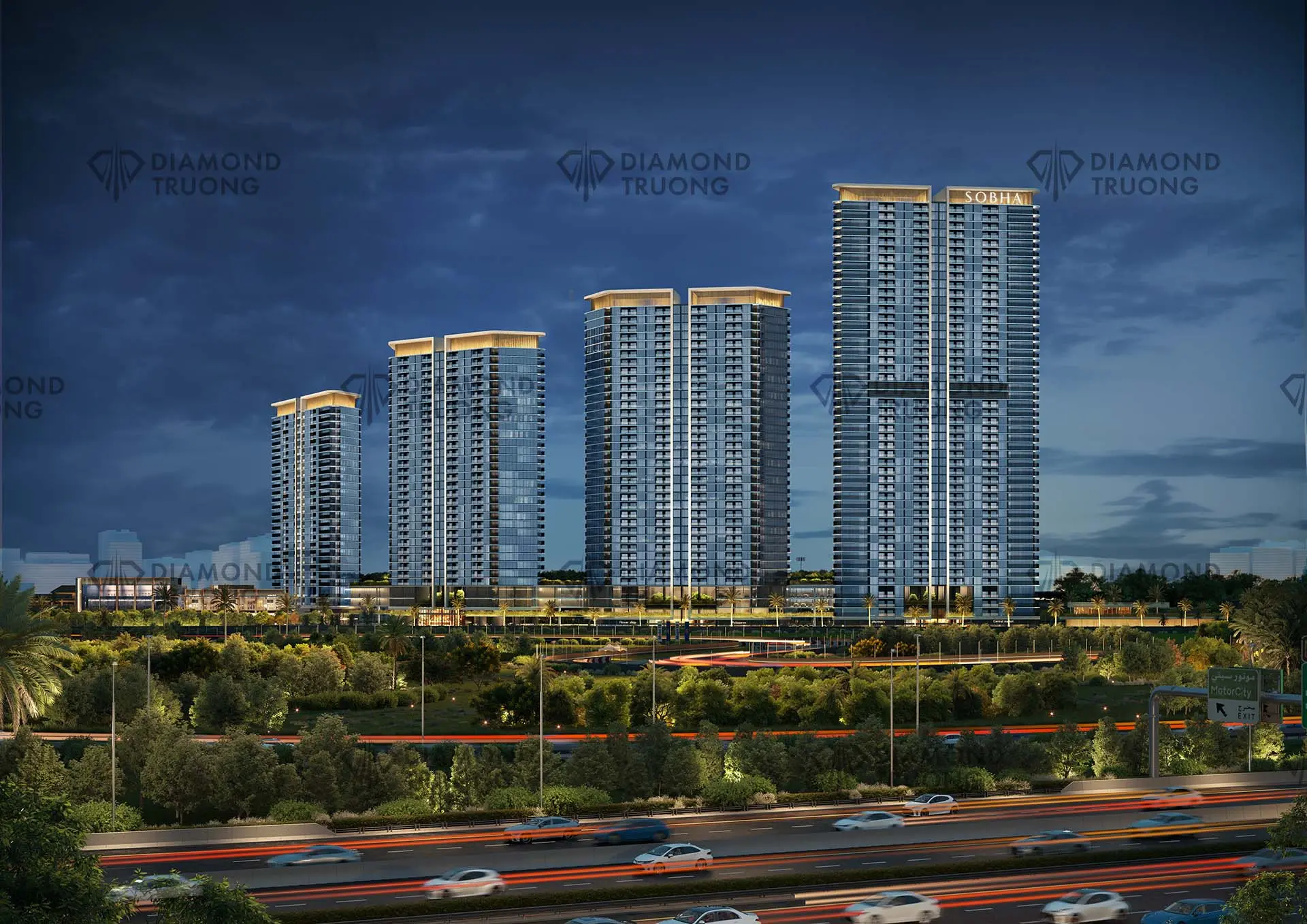 Sobha Solis Night Shot View