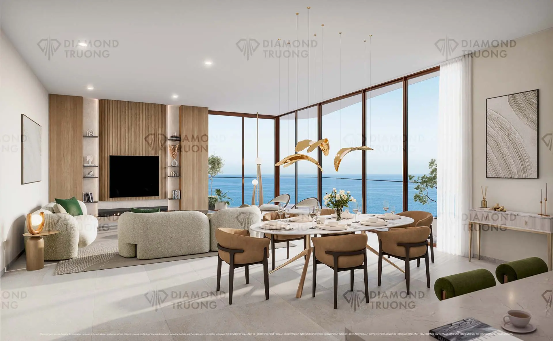 The Mural Dining And Living Area