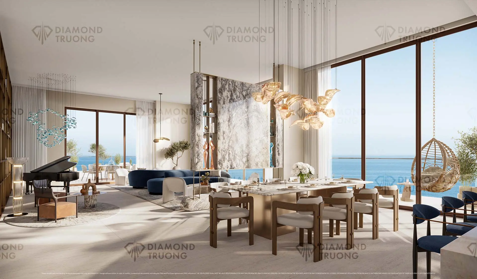The Mural Living And Dining Area