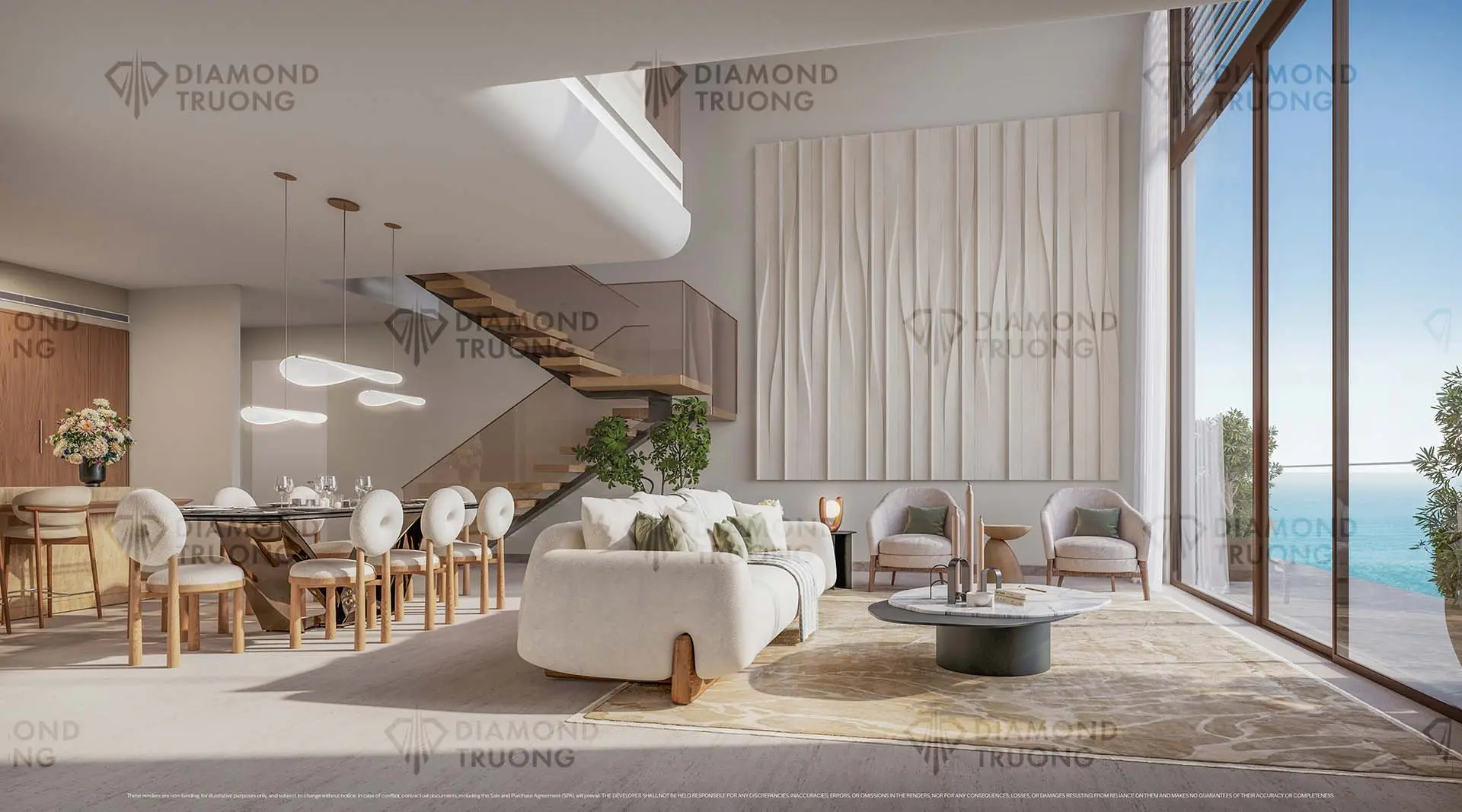 The Mural Dining And Living Area