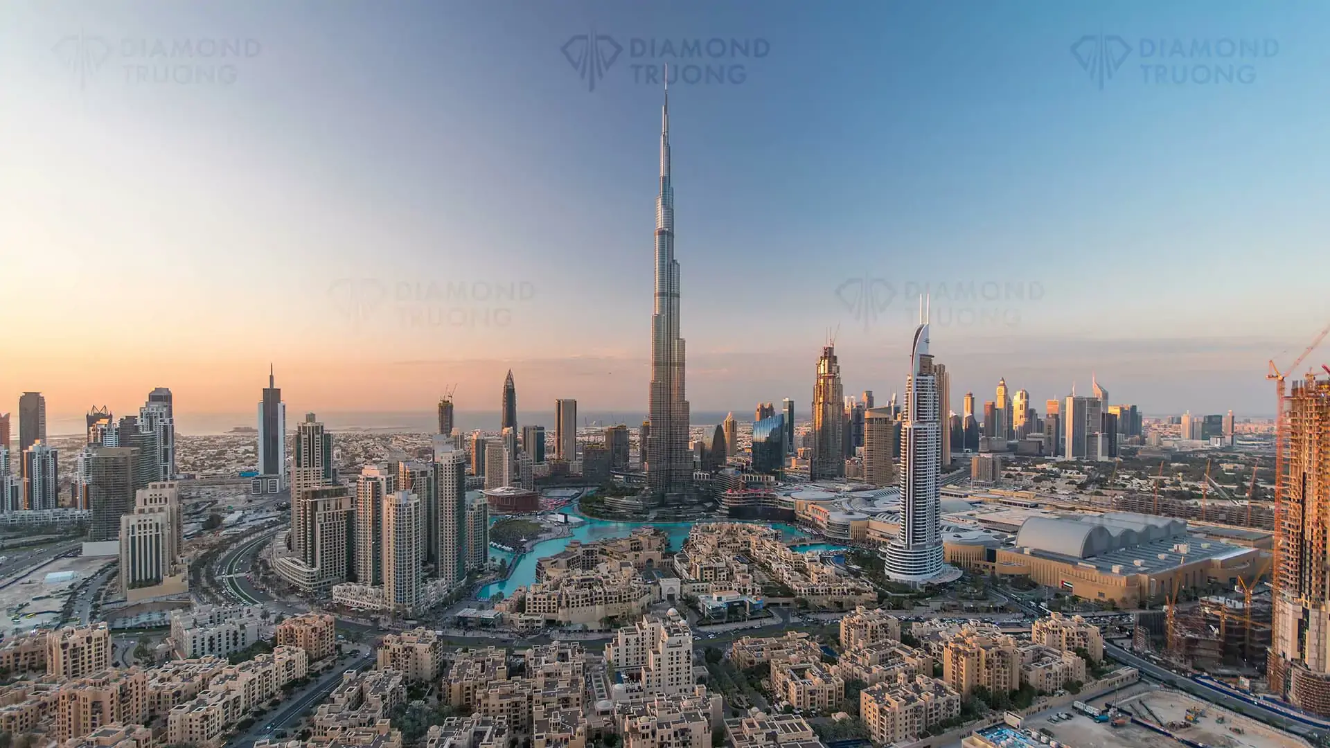 Aerial view of Dubai